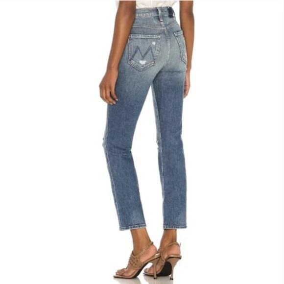 MOTHER SUPERIOR High Waisted Rider Ankle Jeans Far Beyond the Sky 24 Blue - Picture 2 of 12